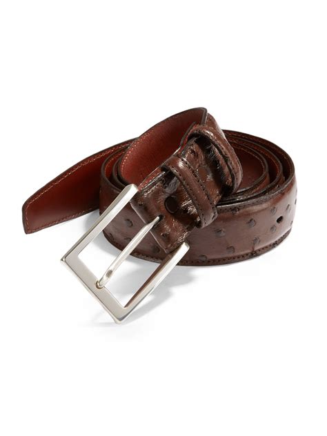 saks brown leather belts.